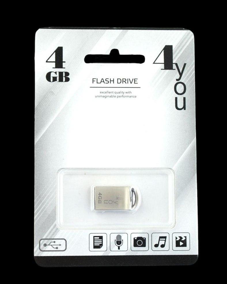 Флеш-накопичувач Usb 4Gb 4you 107 Metal series