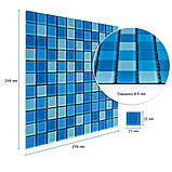 Мозаїка з декоративного скла 298х298х4,5мм Блакитна SW-00002354, фото 3