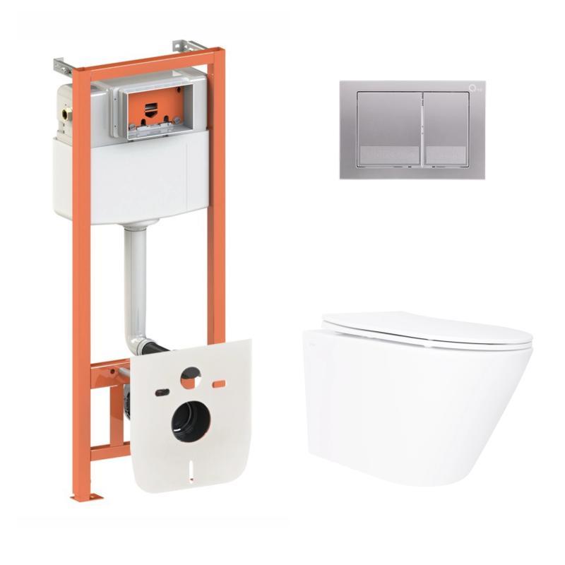 Готове рішення Qtap для ванної кімнати: підвісний унітаз Swan Ultra Quiet 520×360×320 + комплект інсталяції, фото 1