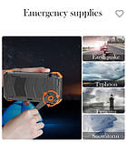 Повербанк із сонячною зарядкою та динамо генератором (7 панелей) SANDBERG протиударний корпус, фото 10