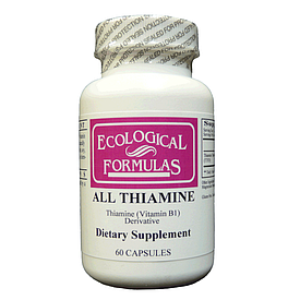 ALL THIAMINE (Vitamin B1) Derivative Тіамін (Вітамін B1), 60 капсул, строк 06/2027