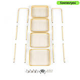 Етажерка мобільна чотириярусна універсальна з металу 45х30х103см Кремова SW-00002114, фото 6