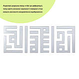 Дзеркальний декор акриловий самоклеючий срібло, 9шт (D) SW-00002498, фото 2