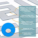 Дзеркальний декор акриловий самоклеючий срібло, 9шт (D) SW-00002498, фото 4