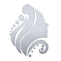 Дзеркальний декор акриловий самоклеючий Обличчя срібло,16шт (D) SW-00002504