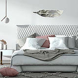 Дзеркальний декор акриловий самоклеючий Перо срібло, 6шт (D) SW-00002505, фото 5