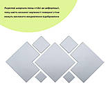 Дзеркальний декор акриловий самоклеючий срібло, 7шт (D) SW-00002508, фото 2