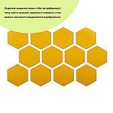 Дзеркальний декор акриловий самоклеючий 80*70мм золото, 12шт(D) SW-00002515, фото 2