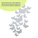 Дзеркальний декор акриловий самоклеючий Метелики срібло,25шт (D) SW-00002521, фото 2