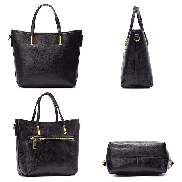 Сумка жіноча шкіряна чорна арт.00255