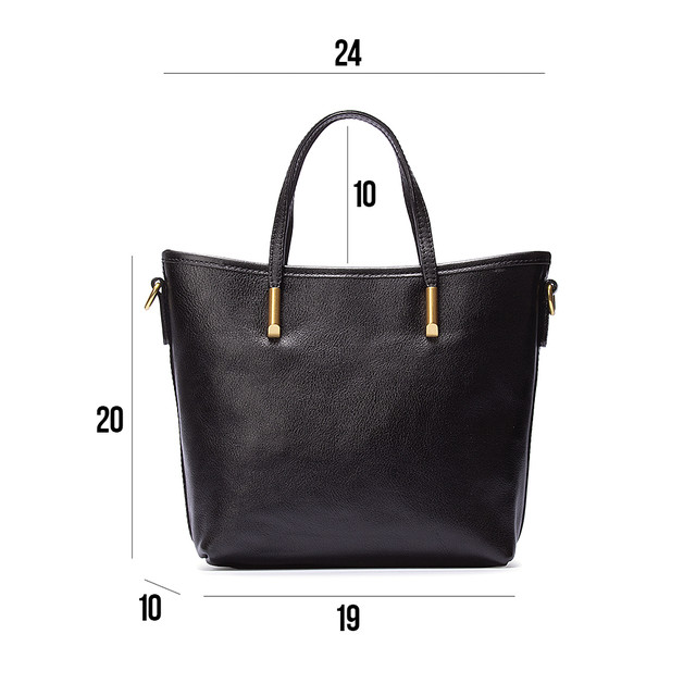 Сумка жіноча шкіряна чорна арт.00255