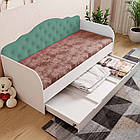 Ліжко Софія, односпальне ліжко з ящиком Sofia на ламелях КОМПЛЕКТ, фото 3