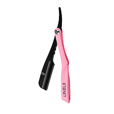 Небезпечна бритва Level3 Milly Clutch Razor Holder, Чорно-рожева (10304040)
