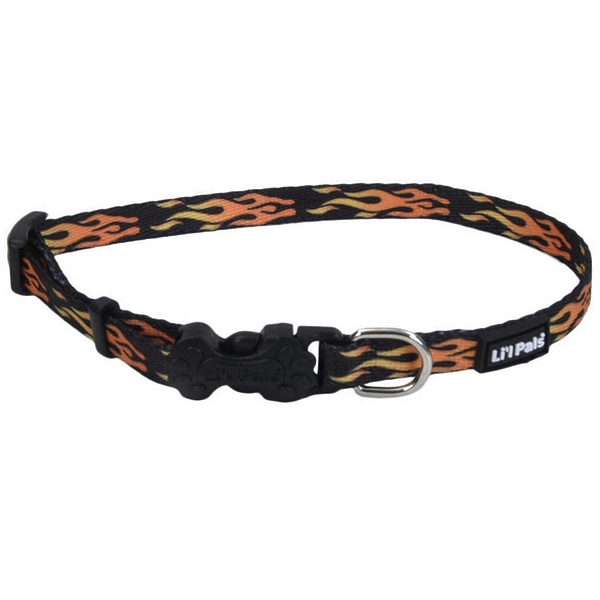Coastal Lit'l Pals нашийник для собак, 0,8смХ15-20 см Чорне полум’я, фото 1