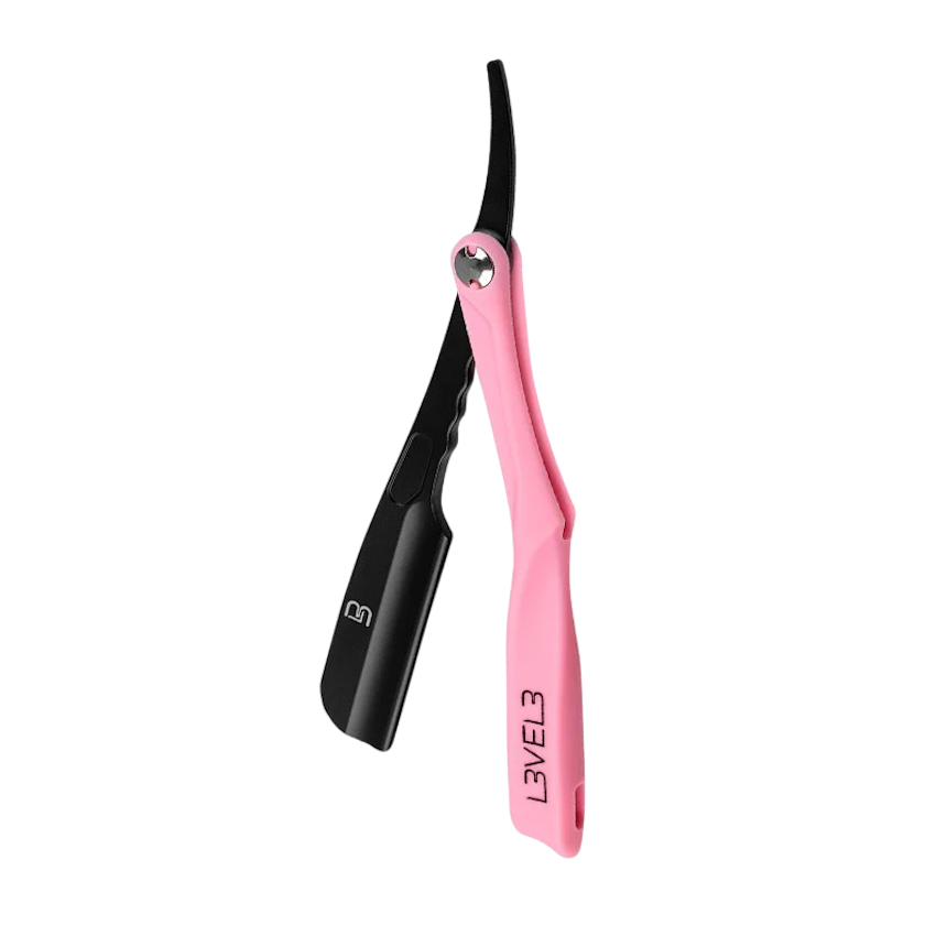 Небезпечна бритва Level3 Milly Clutch Razor Holder, Чорно-рожева (10304040)