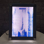 Менюхолдер А4 з підсвіткою по типу кристалайт, односторонній вертикальний, для вкладишу А4 (210х300 мм), Акрил