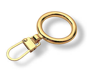 Пулер - висюлька металева для бігунків Кільце d23мм колір Золото