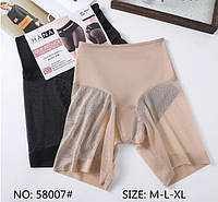 Панталоны корректирующие, шорты с сеточкой - Полиамид 58007в черный