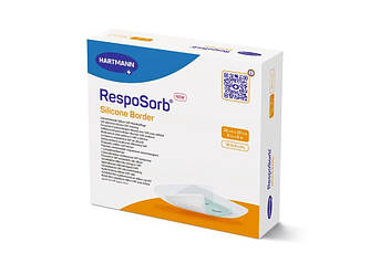 Пов'язка медична RespoSorb® Silicone Border, силіконова, суперабсорбуюча, 20×20 см