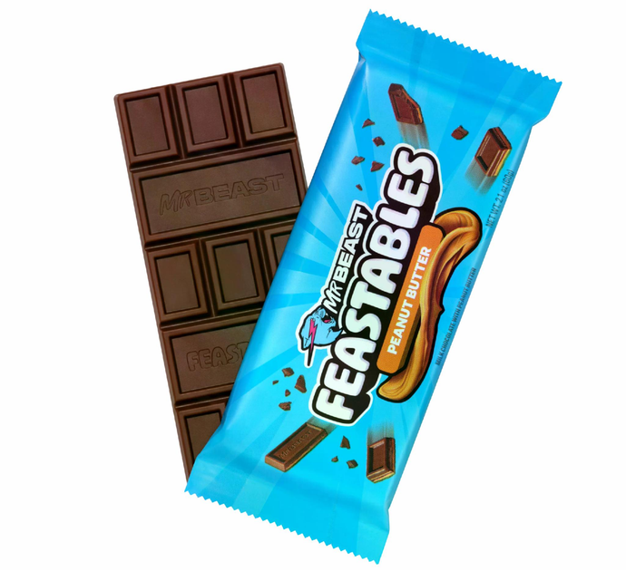 Шоколад з арахісовою пастою Містер Біст Mr Beast Feastables peanut butter 60 г