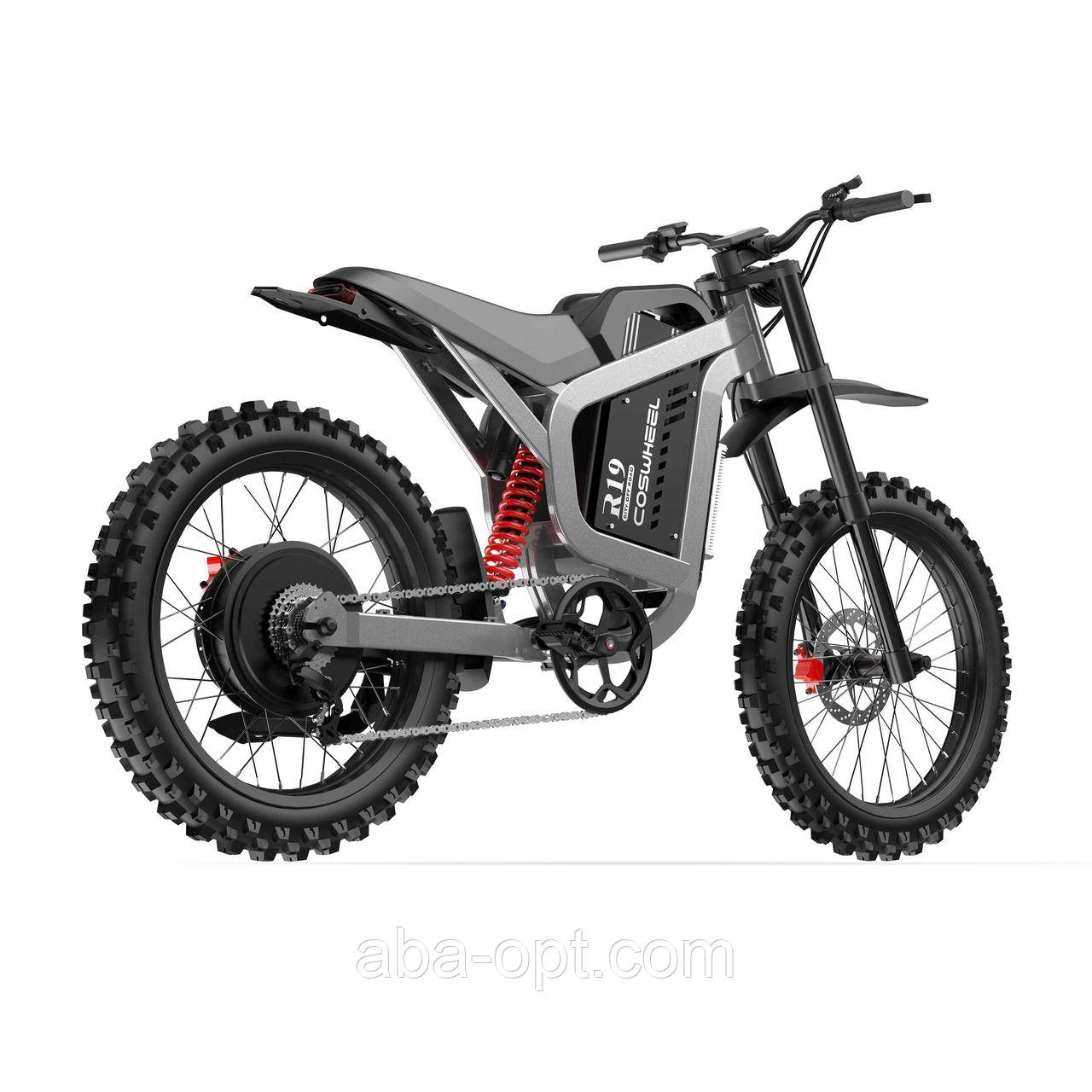Електромотоцикл для бездоріжжя COSWHEEL R19 6000W-72V-40Ah 18650 Li-ion шини 19«/19» купити дешево, фото 1