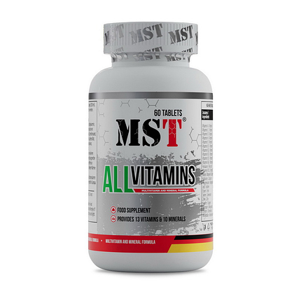 MST Nutrition All Vitamins 60 tab, фото 1