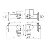 Кран кутовий під ТЕН 1/2 "х1/2", 2шт., фото 6