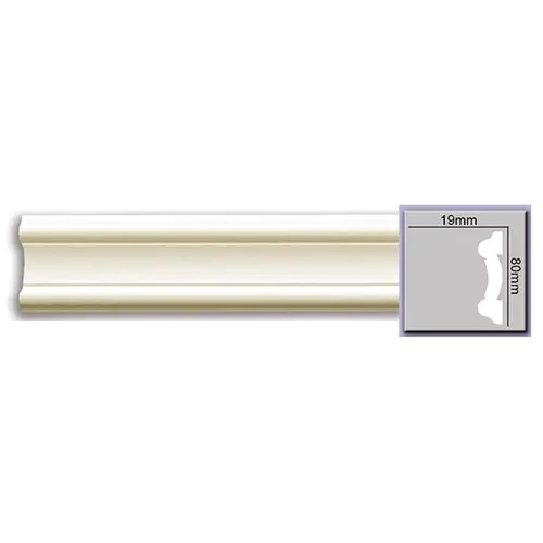 Молдинг стіновий гнучкий Harmony M219 Flex (8х1,9)см, довжина 2м, фото 1
