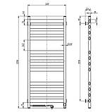 Сушка для рушників Ellipse 500х1200 Sensor лівий, чорний муар, фото 5