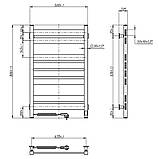 Сушка для рушників Largo 500х800 Sensor лівий, чорний муар, фото 6