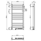 Сушка для рушників Авангард 480х1000 Sensor правий з таймером, білий, фото 7
