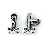 Кран кутовий для сушки для рушників Raftec Premium 1/2x1/2 Chrome, 2шт., фото 2