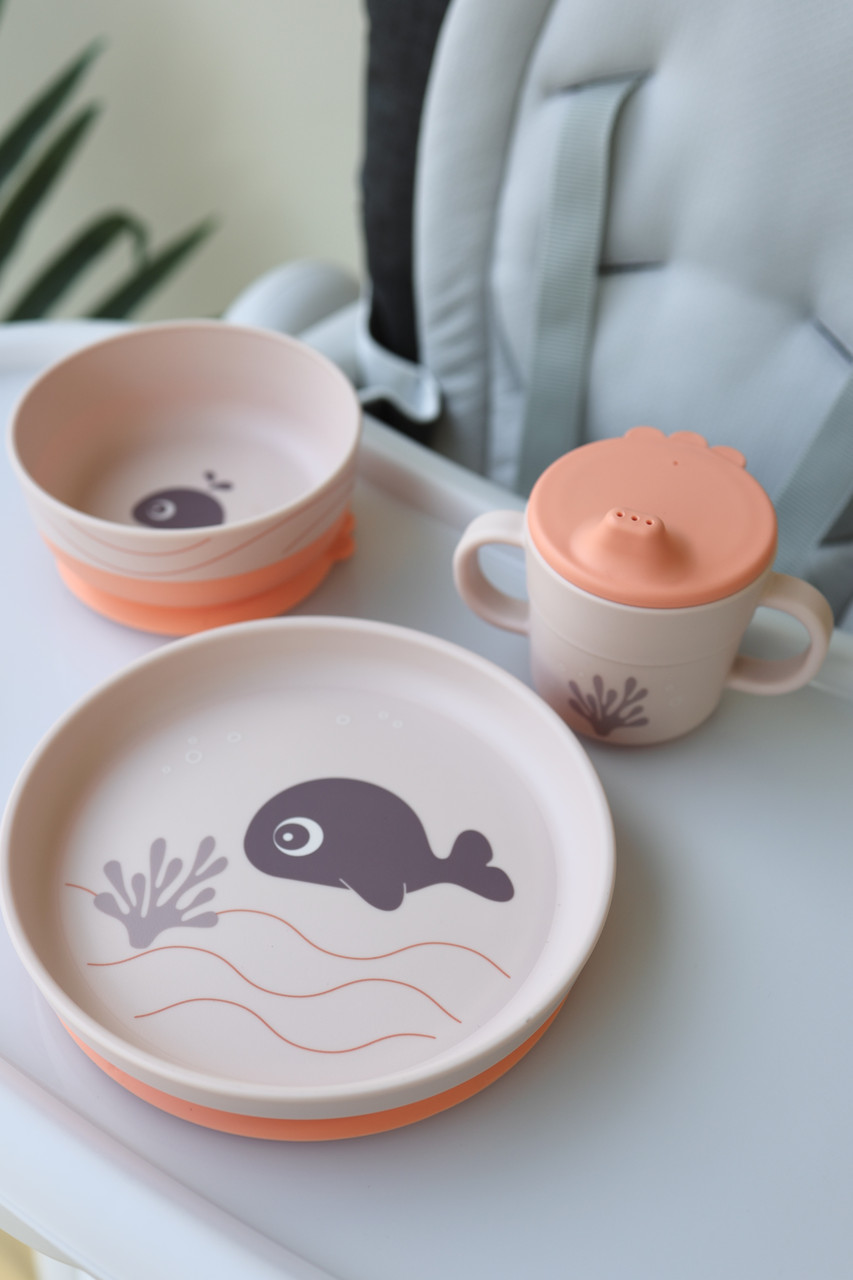Набір силіконового посуду Done by Deer Foodie Dinner Set, Wally powder