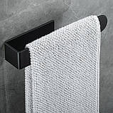 Тримач для рушників Navin 230 мм, чорний матовий, фото 4