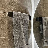 Тримач для рушників Navin 230 мм, чорний матовий, фото 6