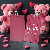 Бірка на День закоханих (40х65мм.) "LOVE"