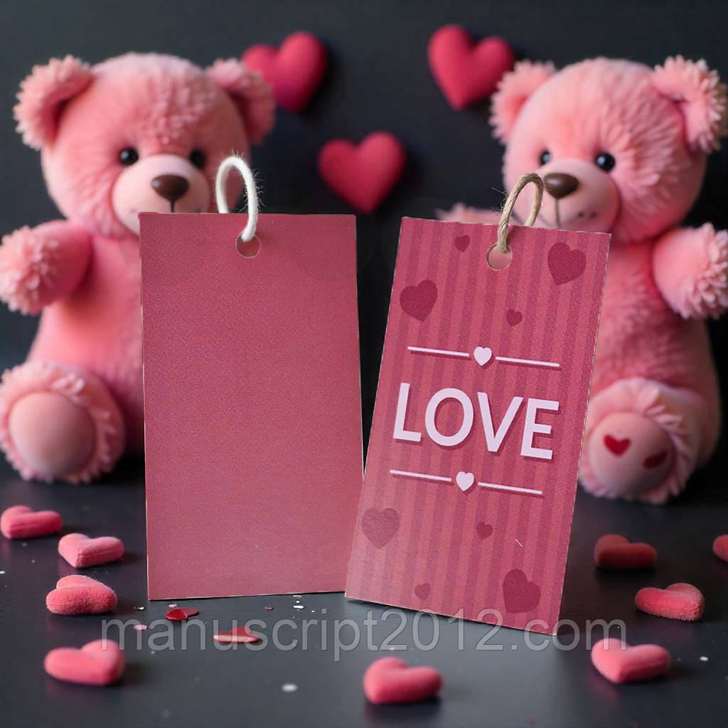 Бірка на День закоханих (40х65мм.) "LOVE", фото 1