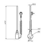 ТЕН для сушки для рушників Sigma 600W золото, з функцією програмування, фото 3