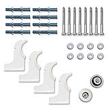 Вертикальний радіатор Ellipse Double 480х1800-8, білий, anticor, фото 7