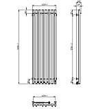 Сушка для рушників електричний Navin Levante 450х1400 Sensor лівий, чорний муар, фото 6