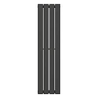 Вертикальний радіатор Largo 300х1200-4, anticor, чорний муар