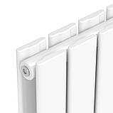 Вертикальний радіатор Largo Double 456х1800-6, anticor, білий, фото 4