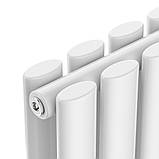 Вертикальний радіатор Ellipse Double 480х1800-8, білий, anticor, фото 4