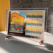 Менюхолдер А4 на металевих тримачах, горизонтальний односторонній, для вкладишу формату А4 (300х210 мм)