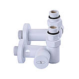 Кран кутовий під ТЕН Solomon 1/2"х1/2" білий, 2шт, фото 3