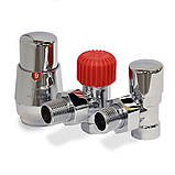 Комплект вентилів термостатичний Vario Term ROYAL, кутовий, хром., фото 2
