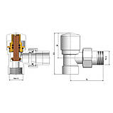 Комплект термостатичний вентилів Vario Term ROYAL, кутовий, чорний структурний., фото 5
