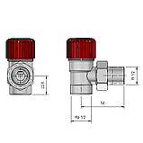 Комплект вентилів термостатичний Vario Term ROYAL, кутовий, білий., фото 3
