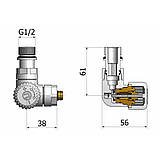 Комплект вентилів термостатичний Vario Term VISION 3-х осьовий, лівий, білий, фото 3