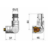 Комплект вентилів термостатичний Vario Term VISION 3-х осьовий, лівий, білий, фото 5